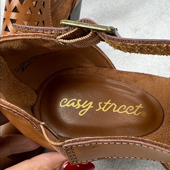 Easy Street Women's Brown Sandals - Picture 2 of 7
